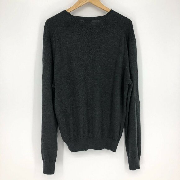 Izod Wool Blend Sweater Mens Size XXL 2XL Gray V-Neck Long Sleeve Knit Soft - Picture 2 of 11